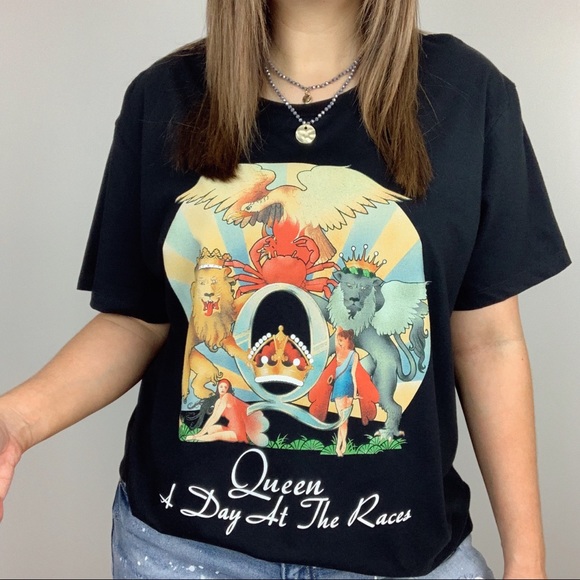 Queen Graphic Band Tee Black XL XXL - Picture 2 of 6